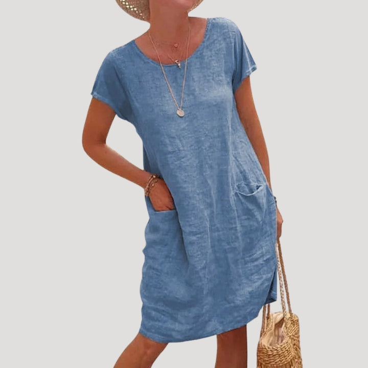 Annelotte | Dames Casual Midi-jurk Korte Mouwen Zomer