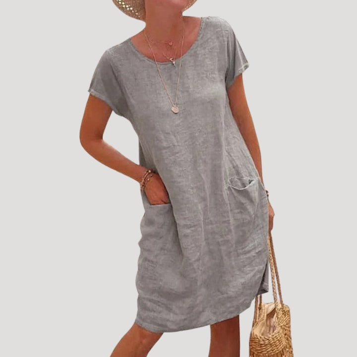 Annelotte | Dames Casual Midi-jurk Korte Mouwen Zomer