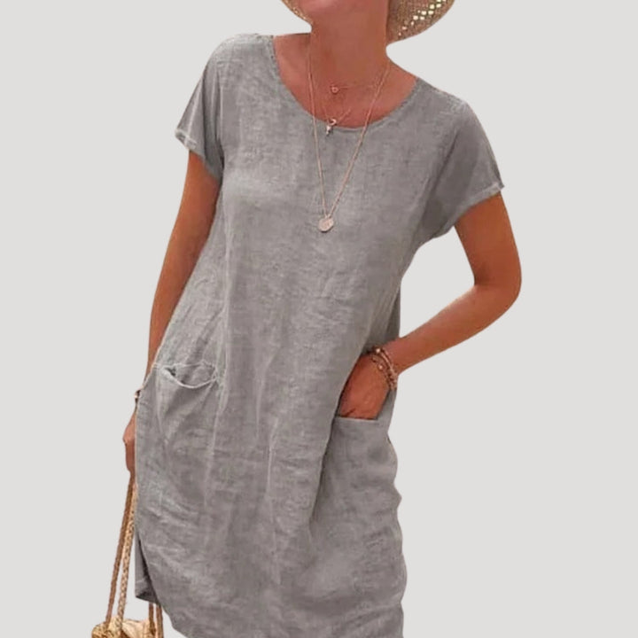 Annelotte | Dames Casual Midi-jurk Korte Mouwen Zomer