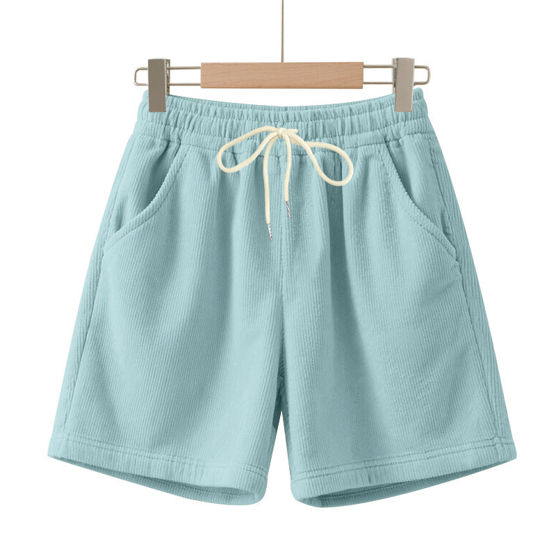Bram | Heren Geribbeld Trekkoord Loose-Fit Korte Broek
