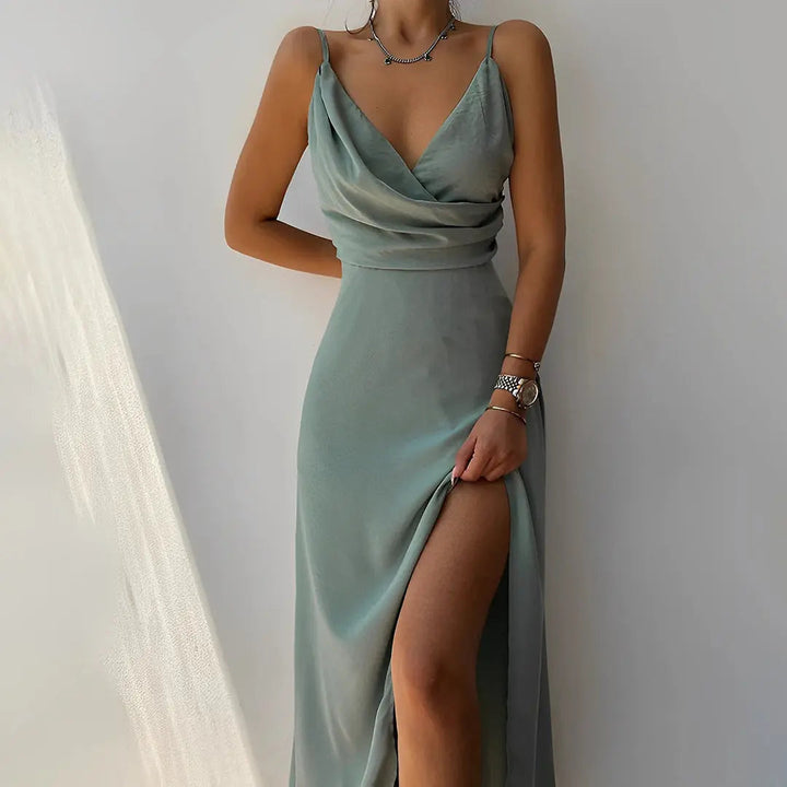 Charlotte | Tijdloze Dames Maxi Jurk V-Hals
