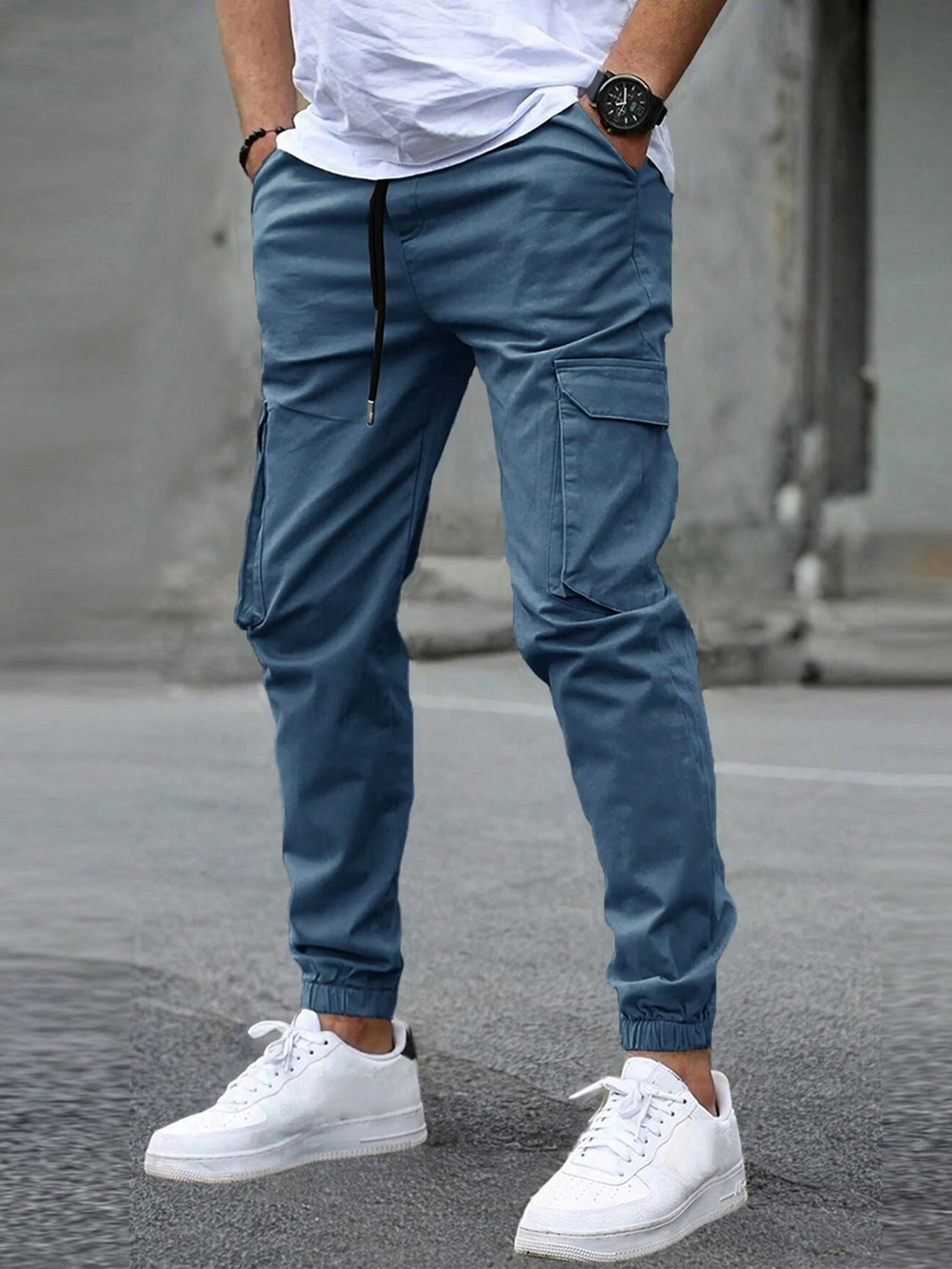 Daan | Heren Cargo Trekkoord Elastische Joggingbroek