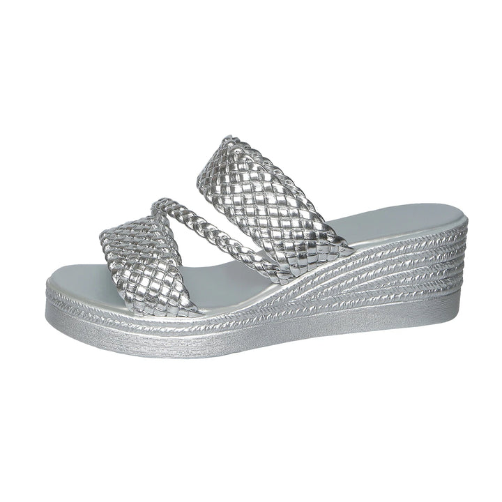 Ines | Dames Sleehakken Sandalen Platform Gevlochten Instapper Zomer