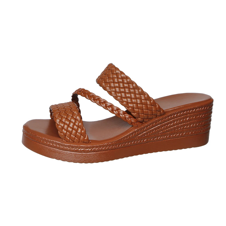 Ines | Dames Sleehakken Sandalen Platform Gevlochten Instapper Zomer