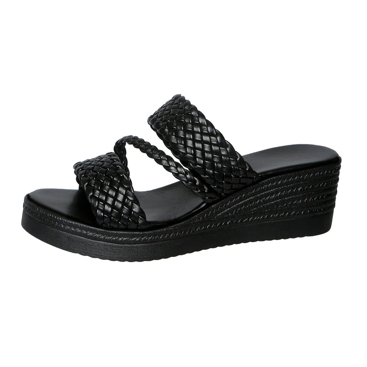 Ines | Dames Sleehakken Sandalen Platform Gevlochten Instapper Zomer