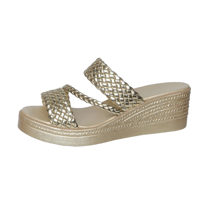 Ines | Dames Sleehakken Sandalen Platform Gevlochten Instapper Zomer