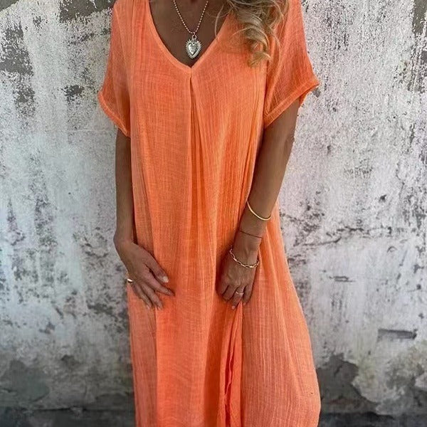 Isabel | Elegant Dames Midi Luchtige Zomerjurk
