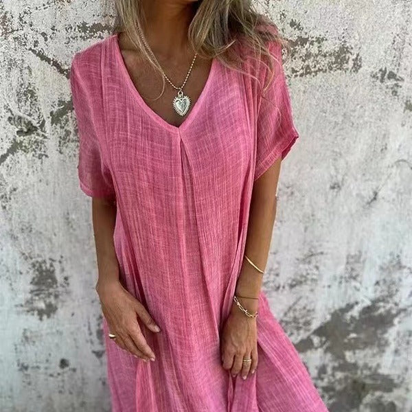 Isabel | Elegant Dames Midi Luchtige Zomerjurk