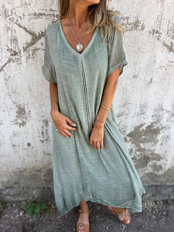 Isabel | Elegant Dames Midi Luchtige Zomerjurk