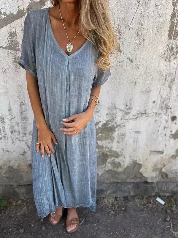 Isabel | Elegant Dames Midi Luchtige Zomerjurk