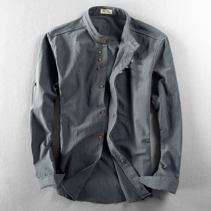 Kenji | Heren Casual Mao-Kraag Ademend Zomeroverhemd