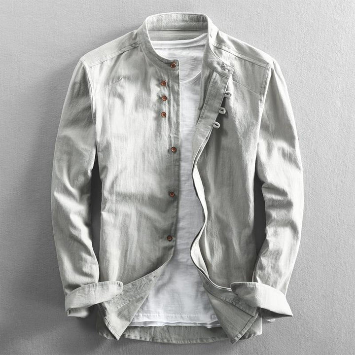 Kenji | Heren Casual Mao-Kraag Ademend Zomeroverhemd