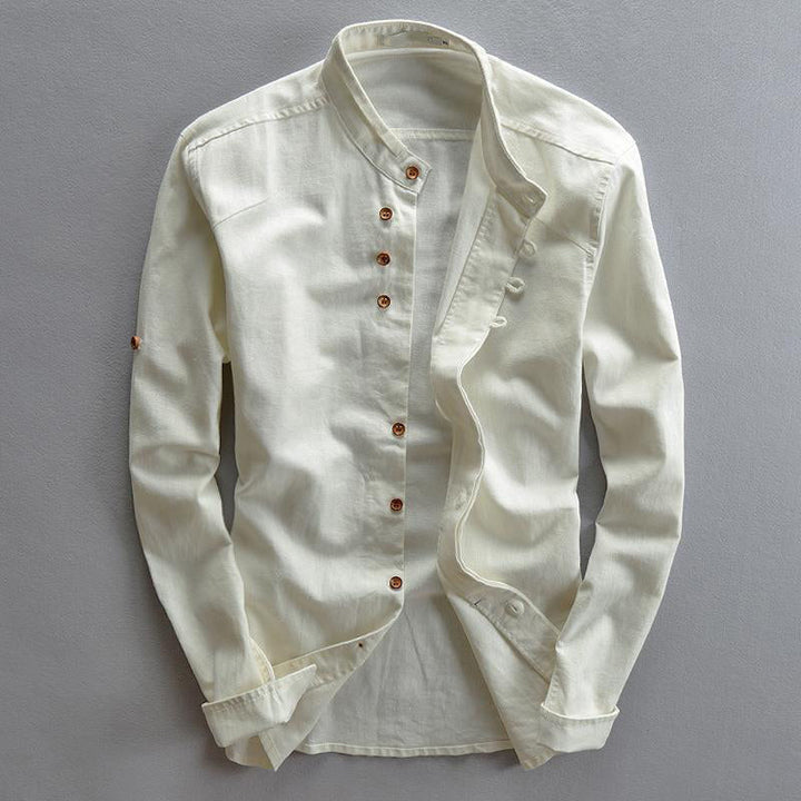 Kenji | Heren Casual Mao-Kraag Ademend Zomeroverhemd