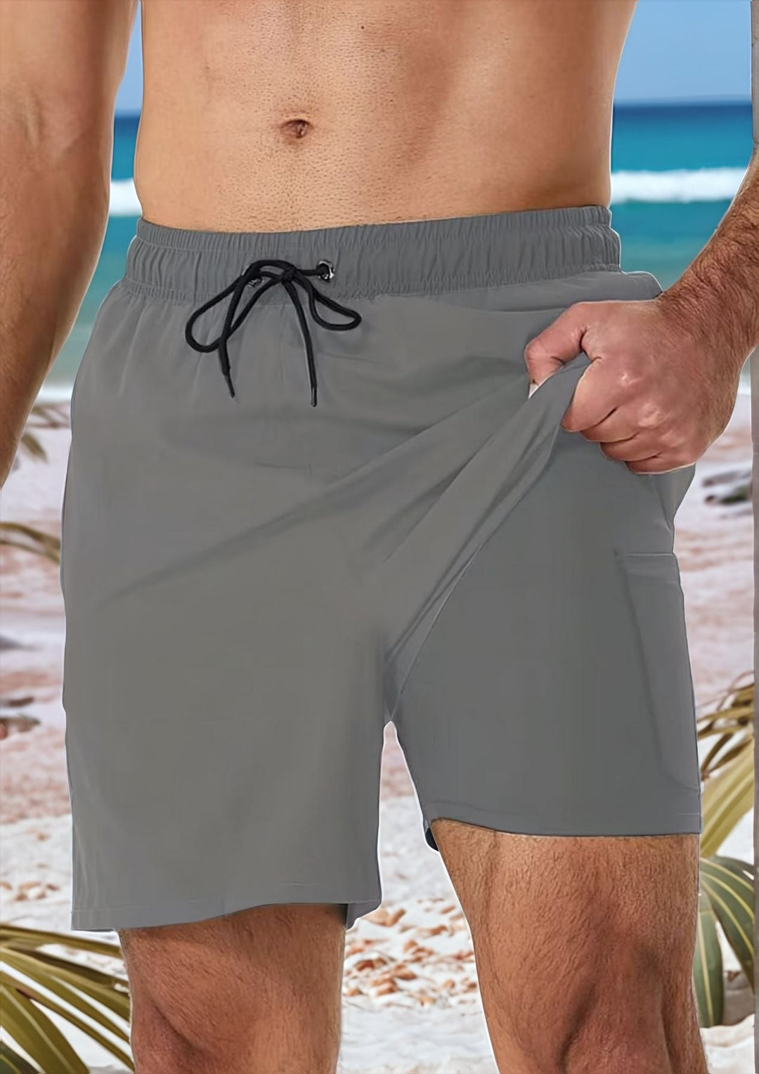 Lars | Heren Casual Trekkoord Stretch Zwembroek