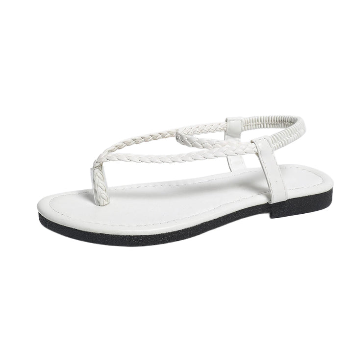 Lina | Dames Sandalen Plat Gevlochten Clip-Teen Enkelband Zomer