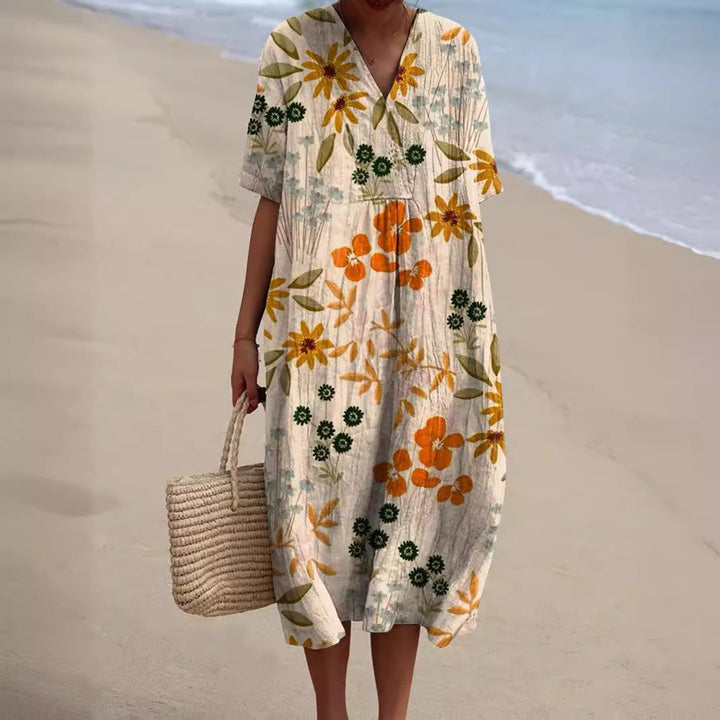 Liora | Dames Bloemen Mouwloze Zomerjurk