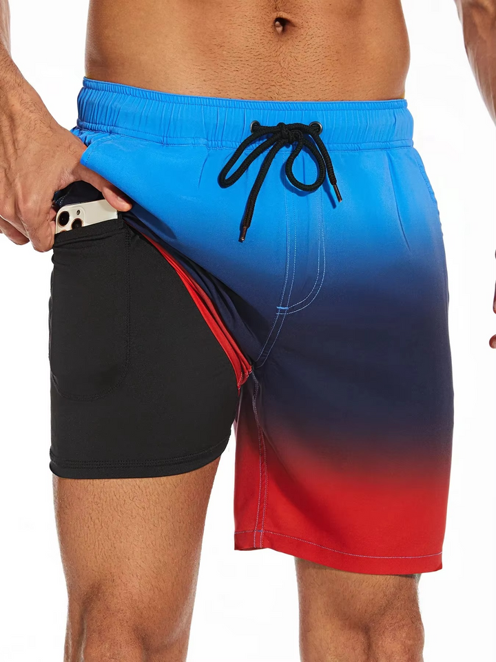 Milan | Heren Zomer Print Dubbellaag Zwembroek