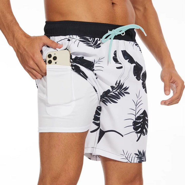 Milan | Heren Zomer Print Dubbellaag Zwembroek