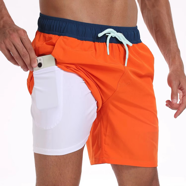 Milan | Heren Zomer Print Dubbellaag Zwembroek