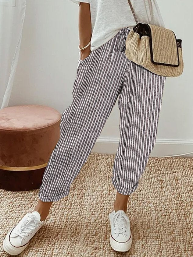 Roos | Dames Casual Trekkoord Taille Losse Zomer Broek