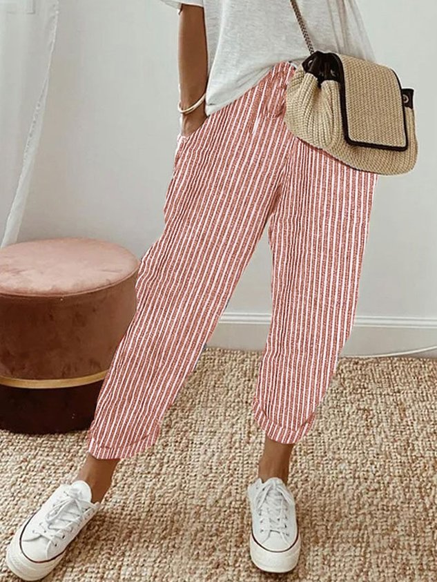 Roos | Dames Casual Trekkoord Taille Losse Zomer Broek