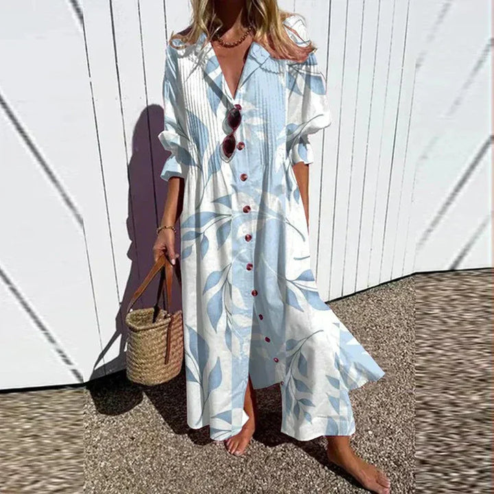 Kaelani | Elegante Dames Boho Maxi Jurk met V-hals