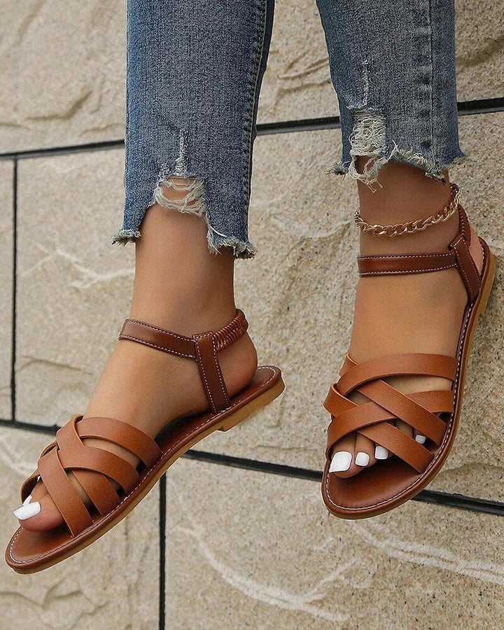 Silvie | Dames Platte Zomer Sandalen