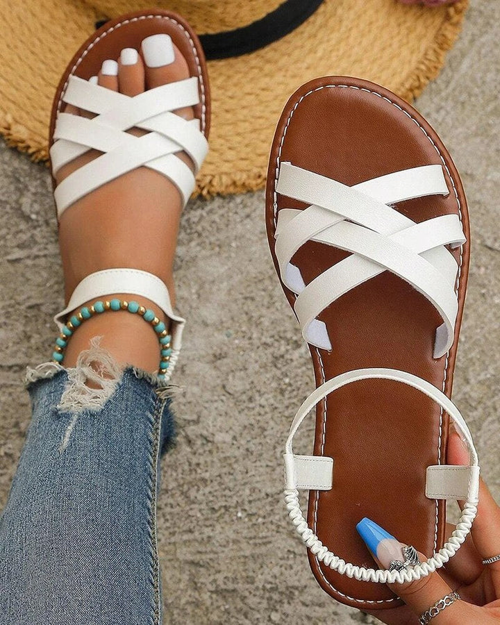 Silvie | Dames Platte Zomer Sandalen