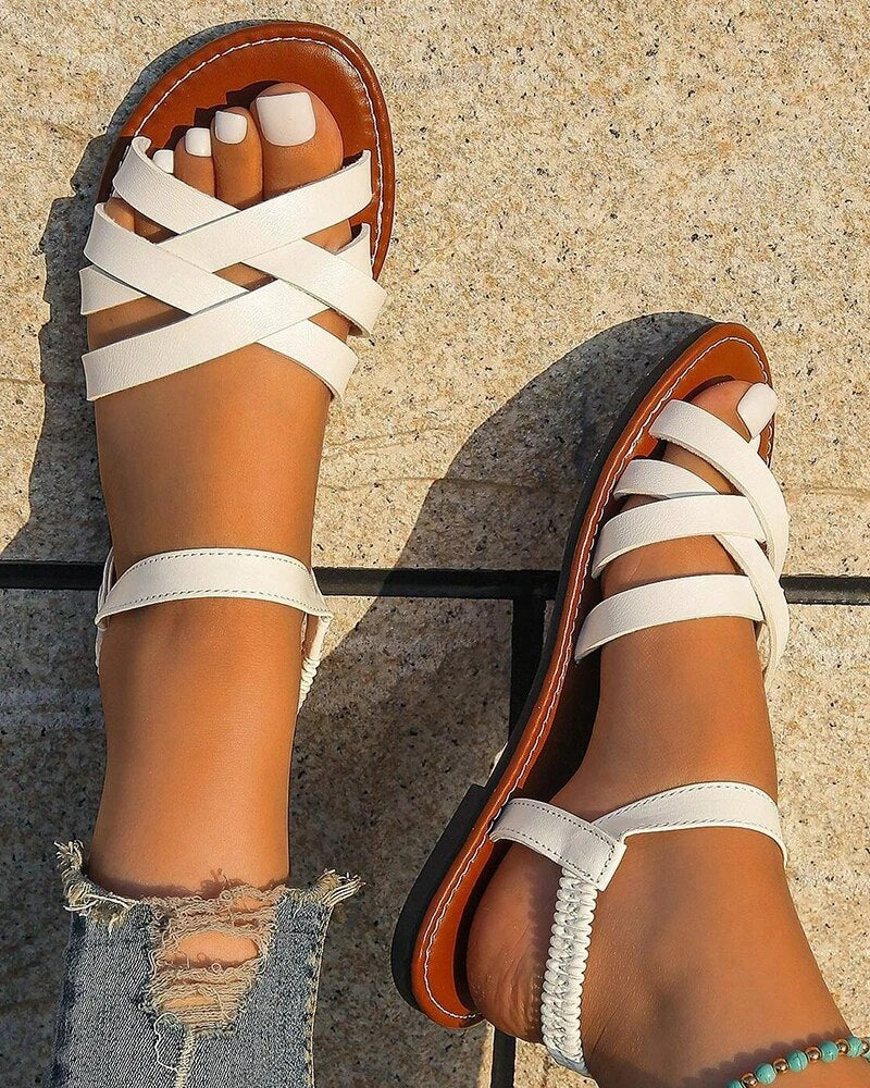 Silvie | Dames Platte Zomer Sandalen