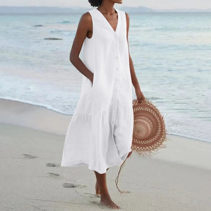 Sophie | Luchtige Dames Zomer Midi Jurk