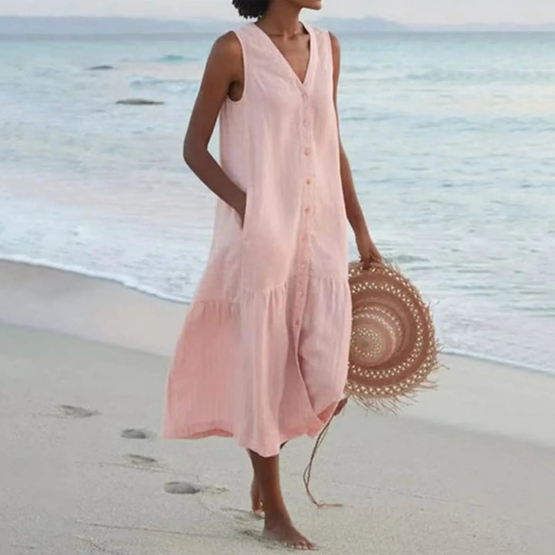 Sophie | Luchtige Dames Zomer Midi Jurk