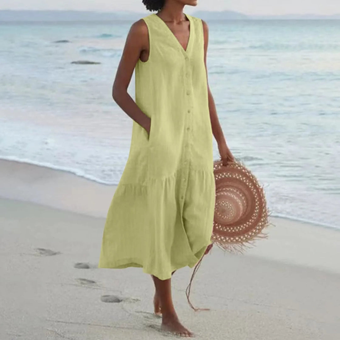 Sophie | Luchtige Dames Zomer Midi Jurk