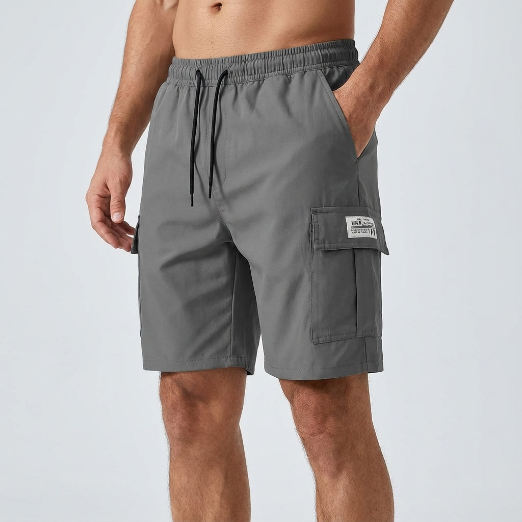Sven | Heren Elastische-Taille Trekkoord Lichtgewicht Cargo Korte Broek