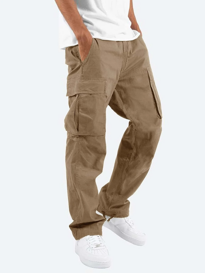 Zev | Relaxte Heren Cargo Broek Met Zakken