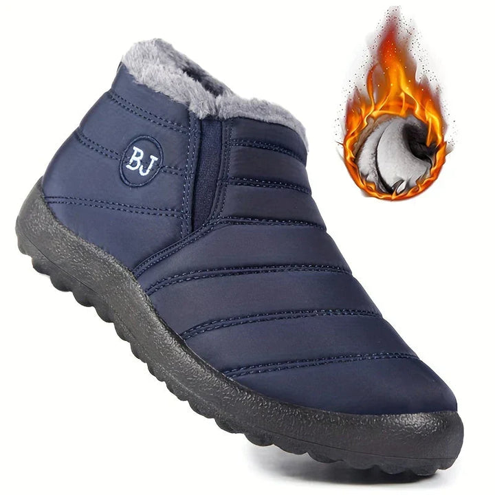 Tessa gevoerde snowboots in marineblauw met warmte-detail