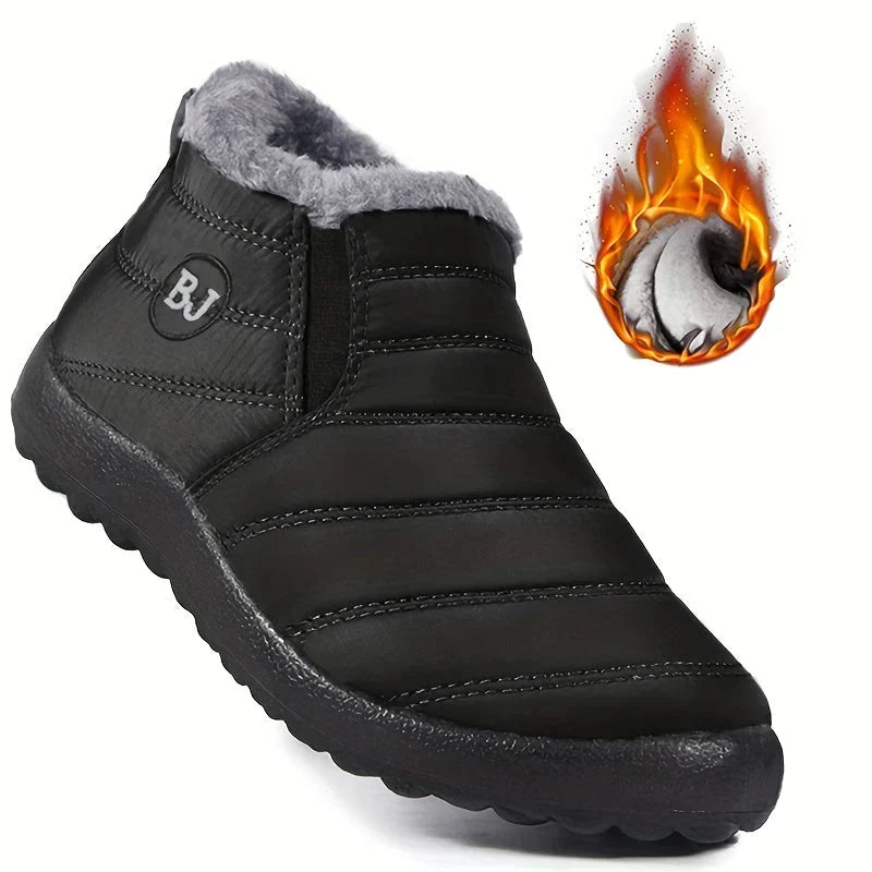 Tessa gevoerde snowboots in zwart met warmte-detail