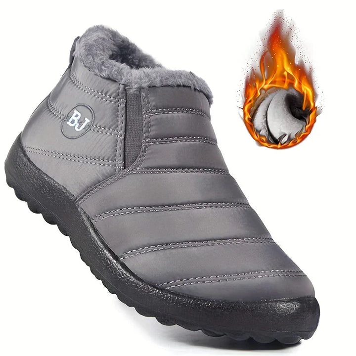 Tessa gevoerde snowboots in grijs met warmte-detail